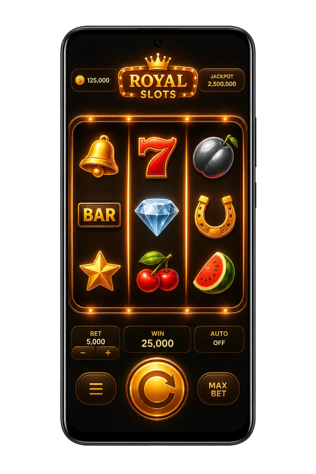 Aplikacja mobilna Fireball Casino na telefonie